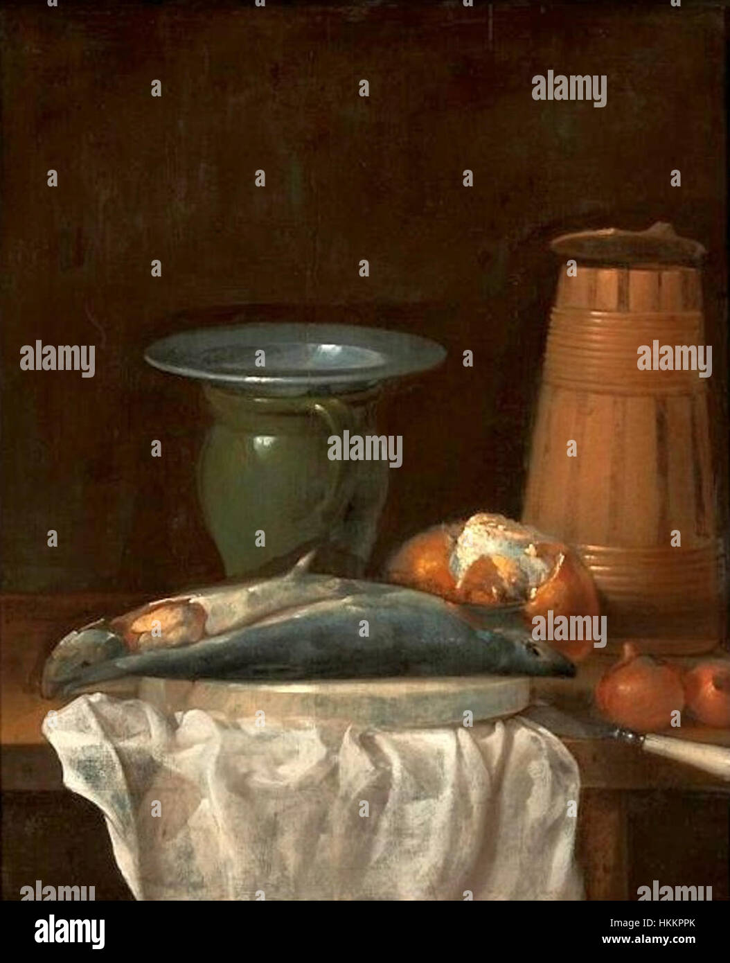 Questa opera d'arte intitolata "Angel Simple Meal" raffigura una figura angelica che si gusta un pasto modesto. Il dipinto cattura la serenità e la semplicità della presenza divina nella vita di tutti i giorni. Foto Stock