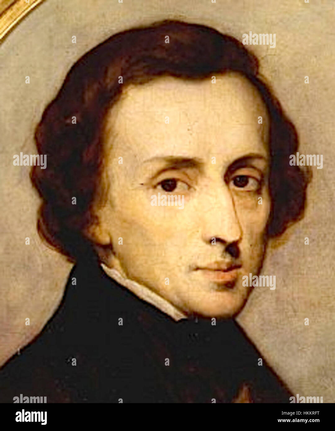 Questo ritratto del 1847 di Ary Scheffer raffigura il famoso compositore Frédéric Chopin. Conosciuto per il suo stile emozionale e dettagliato, Scheffer cattura l'intensità e la delicatezza del personaggio di Chopin in questa rappresentazione intima. Il ritratto risiede nel Museo di Dordrecht, una testimonianza della maestria di Scheffer nel ritrarre personaggi famosi del XIX secolo. Foto Stock