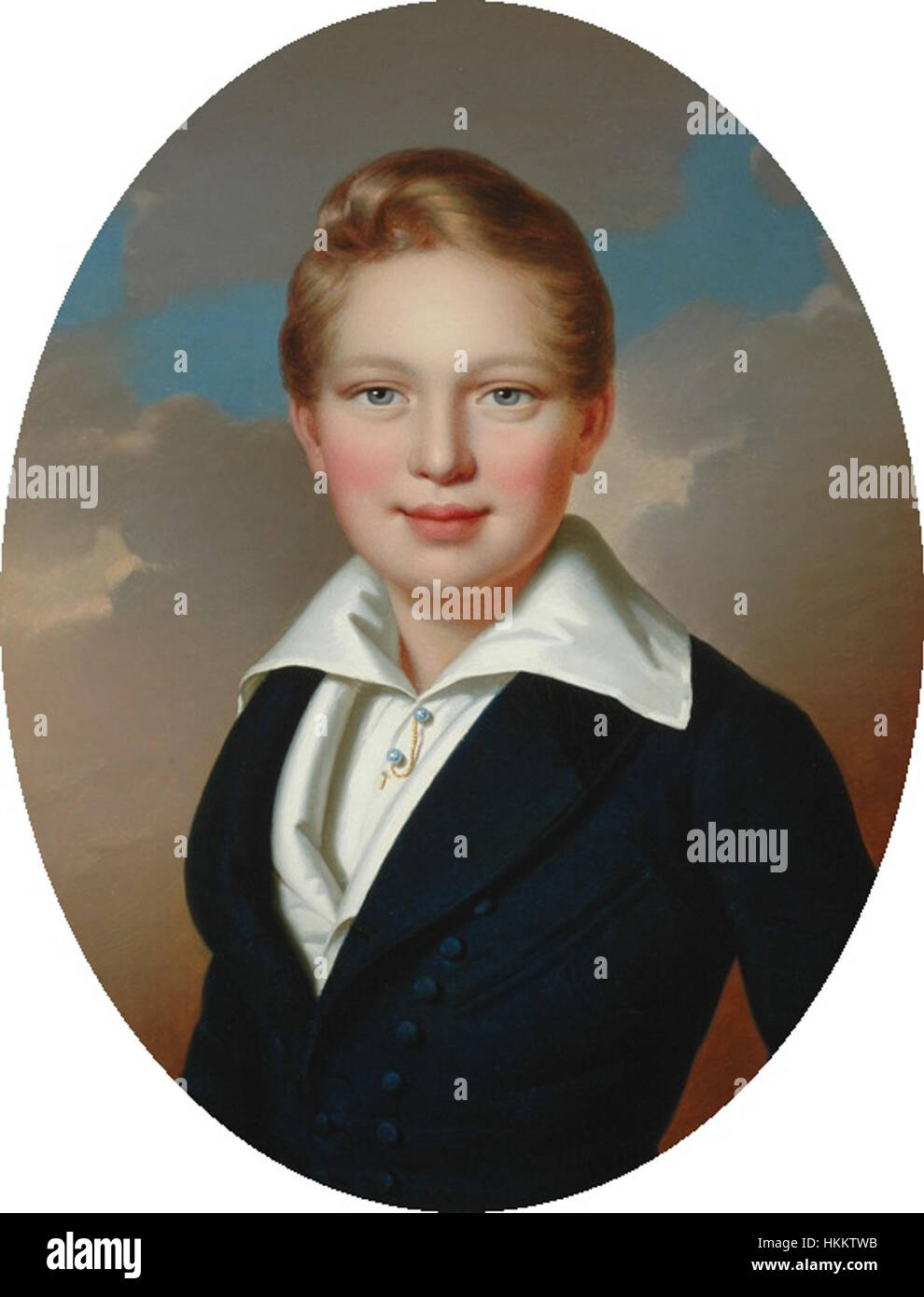 Questa opera d'arte di Anton Einsle mostra lo stile distintivo dell'artista, mostrando il suo approccio alla pittura ad olio e al disegno, con attenzione al dettaglio e all'uso del colore. Foto Stock