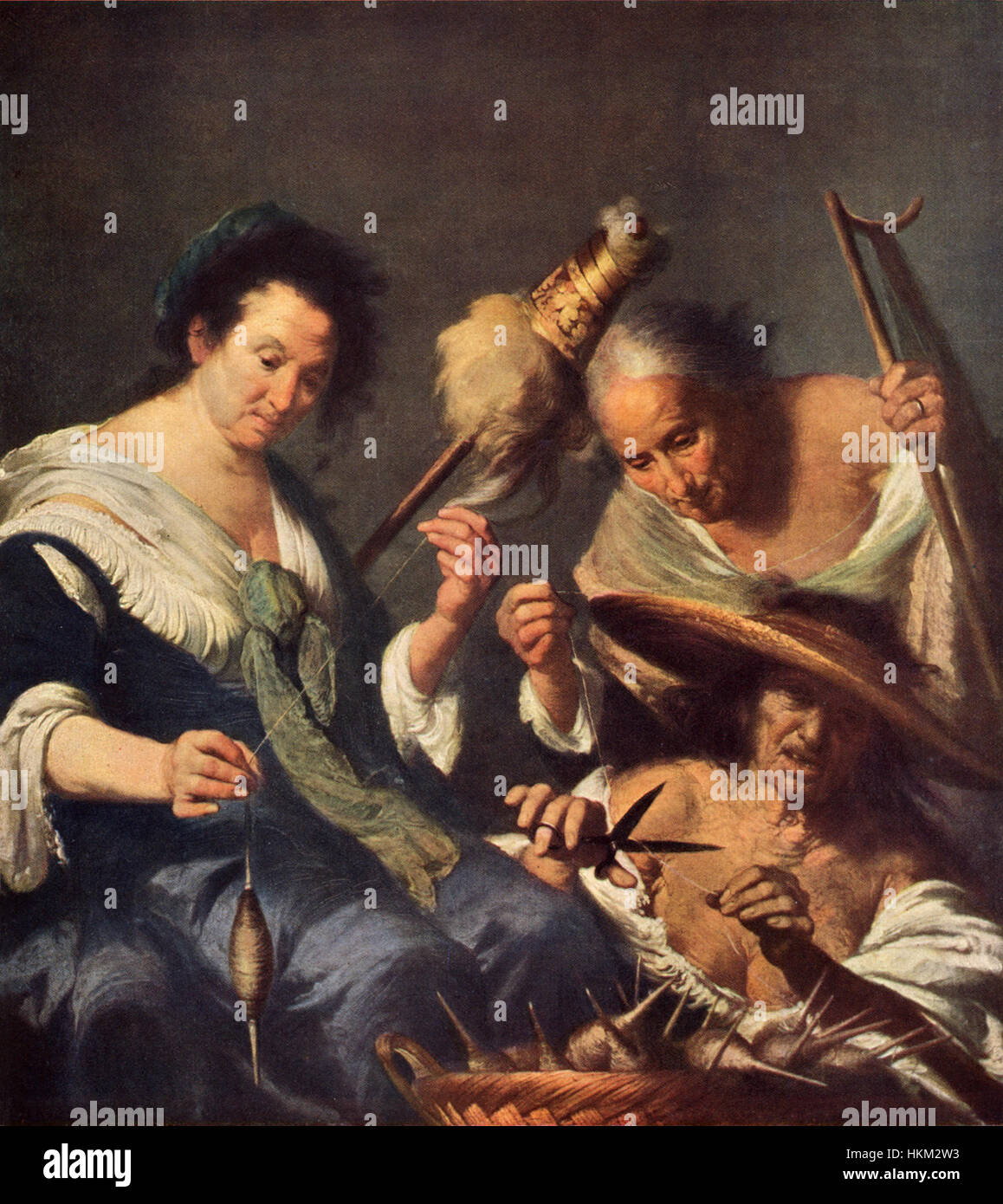 Bernardo Strozzi Le tre Parche Foto Stock