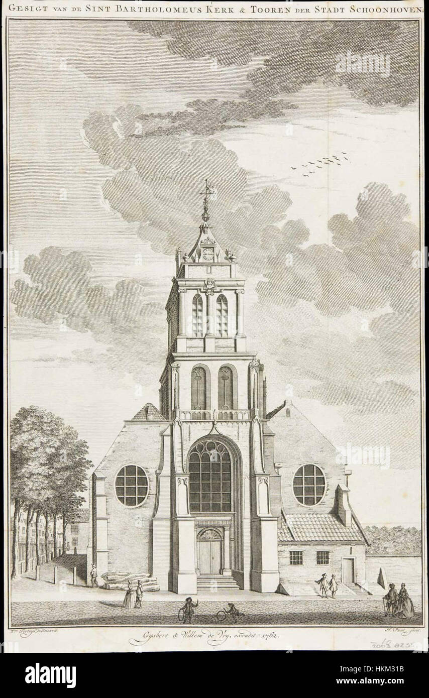 Bartholomeuskerk Schoonhoven porta Willem Fortuyn en Jan Punt 1762 Foto Stock