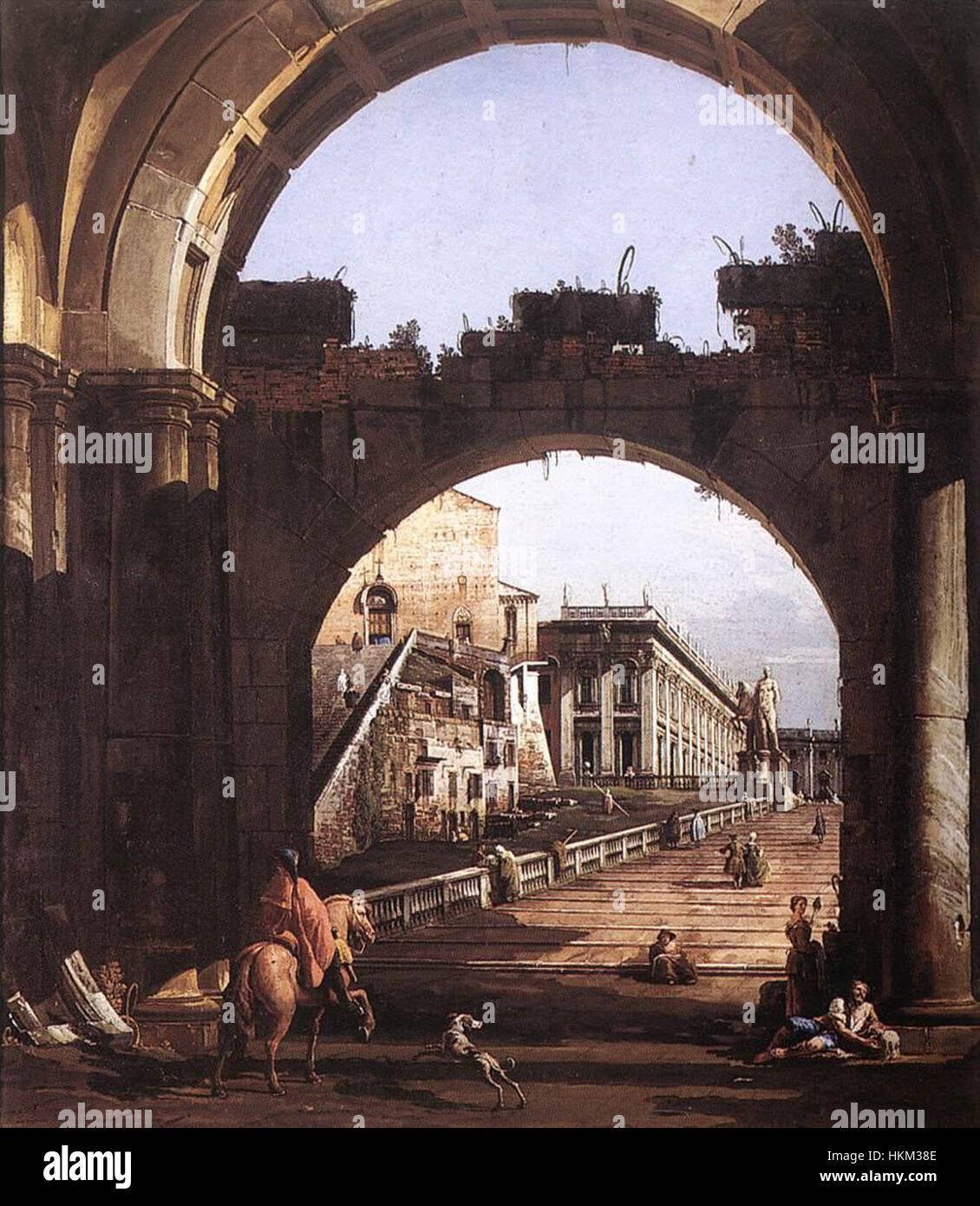 Bernardo Bellotto - Capriccio del Campidoglio - WGA01815 Foto Stock