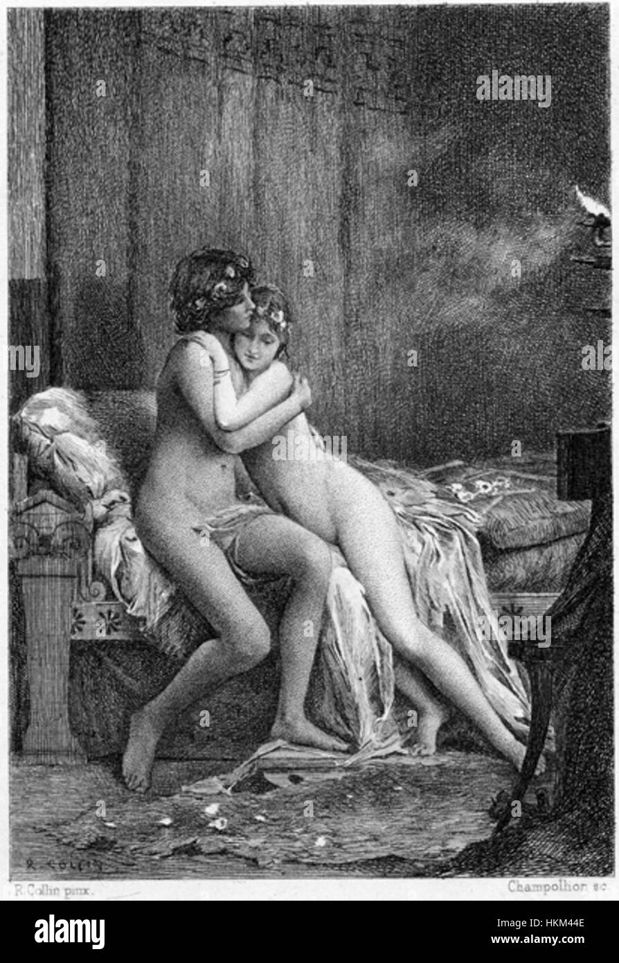 Questa opera d'arte cattura quattro coppie che abbracciano tenerezza, simboleggiando l'amore e la connessione emotiva. Il pezzo enfatizza temi di intimità e relazioni, presentati attraverso uno stile artistico figurativo. Foto Stock