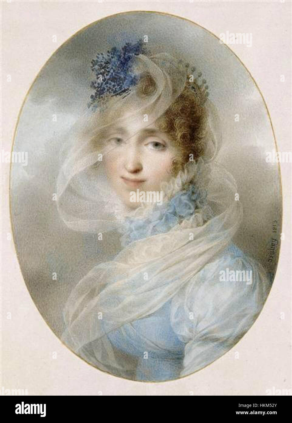 Portrait de la Reine Hortense par Isabey Jean-Baptiste (1767-1855) Foto Stock