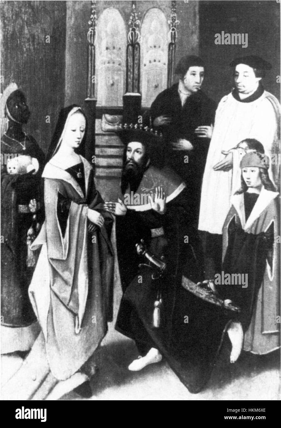 Questa opera è una riproduzione o ispirazione basata sul lavoro di Jheronimus Bosch, un rinomato pittore olandese del XV secolo. Conosciuto per le sue immagini surreali e simboliche, le opere di Bosch spesso esploravano temi quali il peccato, la follia umana e l'aldilà. Foto Stock Questa opera è una riproduzione o ispirazione basata sul lavoro di Jheronimus Bosch, un rinomato pittore olandese del XV secolo. Conosciuto per le sue immagini surreali e simboliche, le opere di Bosch spesso esploravano temi quali il peccato, la follia umana e l'aldilà. Foto Stock