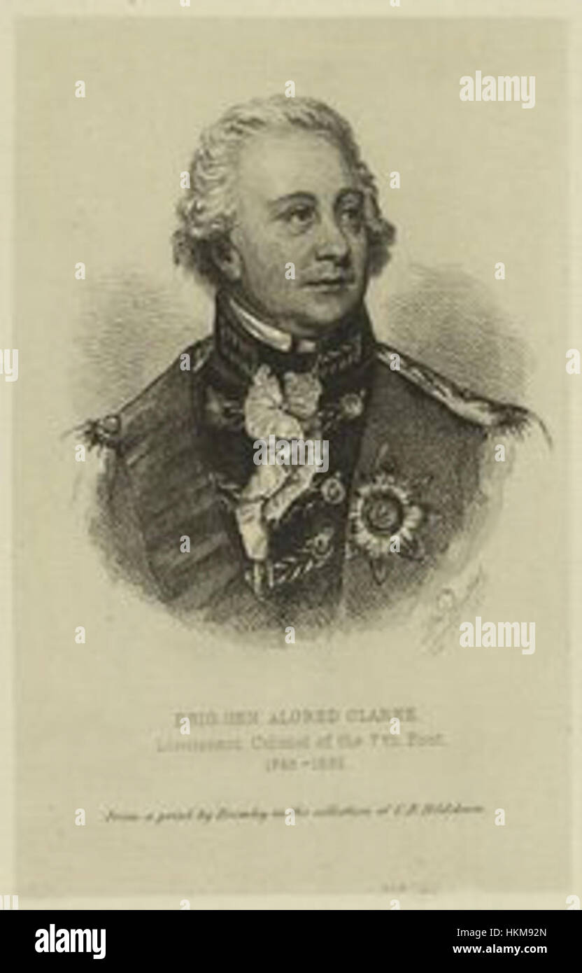 Alured Clarke era un importante ritrattista inglese del XIX secolo, noto per i suoi ritratti dettagliati e raffinati di soggetti aristocratici. Il suo lavoro è un eccellente esempio di ritrattistica di epoca vittoriana, che mostra la sua maestria nel catturare la personalità e la posizione sociale. Foto Stock