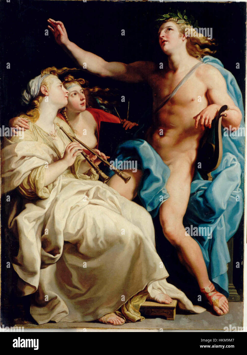 Batoni Apollo e due Muse Foto Stock