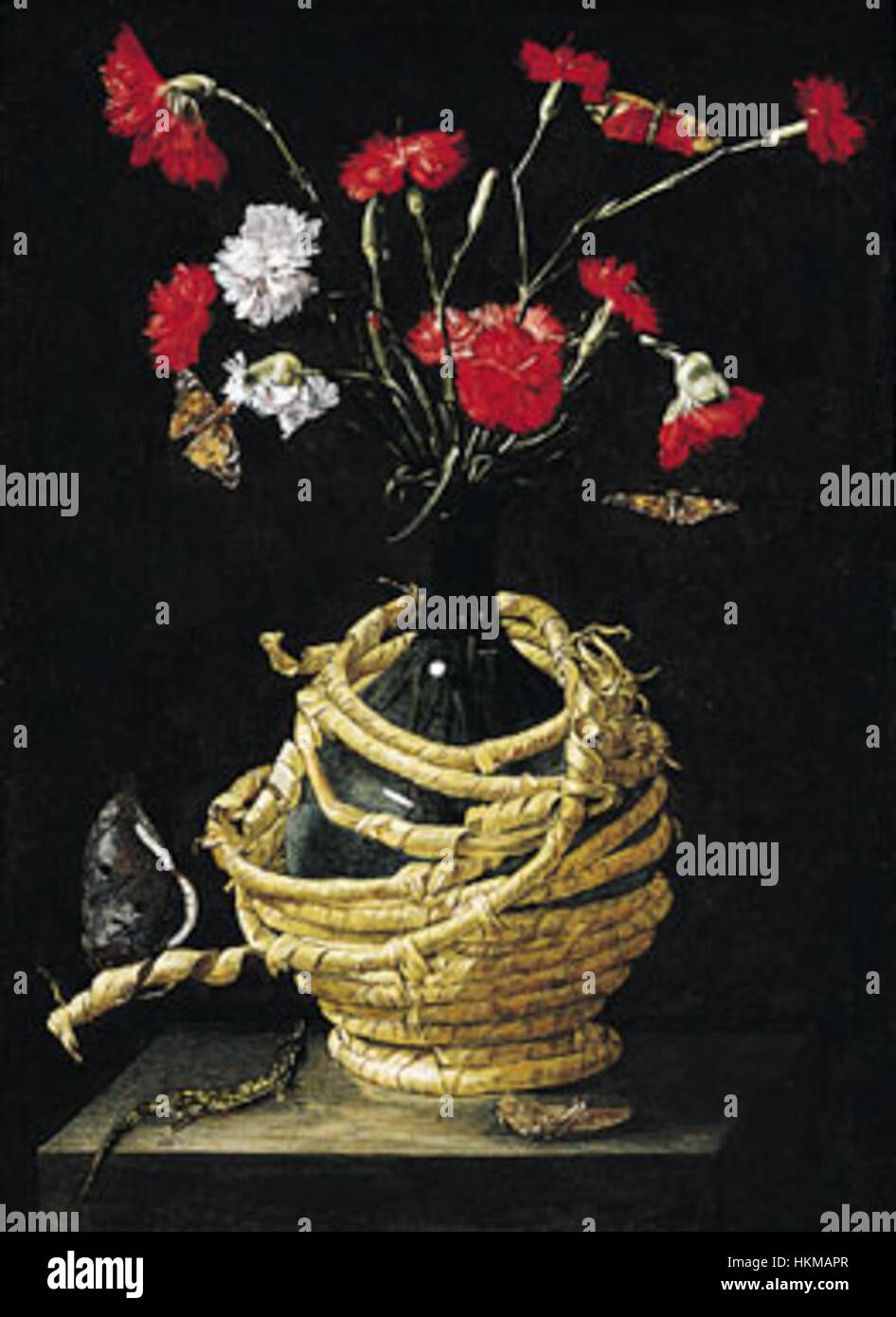 Questo dipinto di natura morta, attribuito ad un anonimo artista del 1500-1510, mostra lo stile del primo Rinascimento. Il pezzo mostra oggetti con dettagli notevoli, evidenziando la padronanza della luce, dell'ombra e della consistenza nell'acquisire oggetti di uso quotidiano. Foto Stock