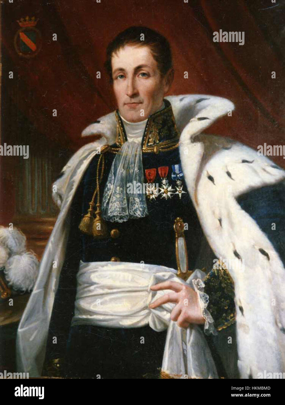 Louis de la Forest Divonne, un notevole artista francese del XVIII e XIX secolo, è noto per i suoi ritratti e soggetti storici. Il suo lavoro cattura l'eleganza e la moda del periodo, offrendo una visione della vita aristocratica del tempo. I suoi dipinti sono considerati importanti documenti storici, che mostrano raffinati dettagli e squisite tecniche caratteristiche della sua epoca. Foto Stock