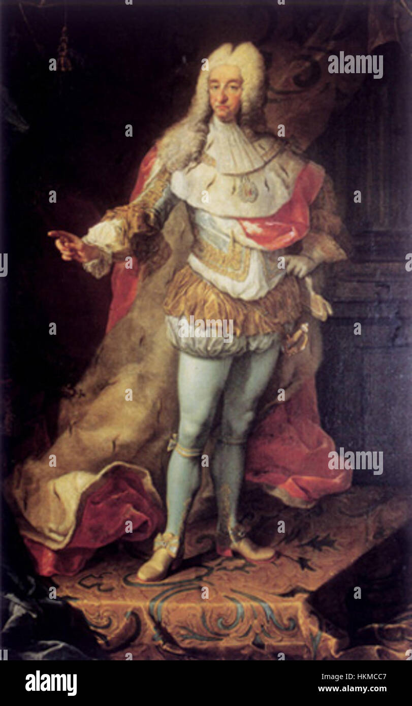Vittorio Amedeo II di Savoia da Mytens, Palazzo Reale di Torino Foto Stock
