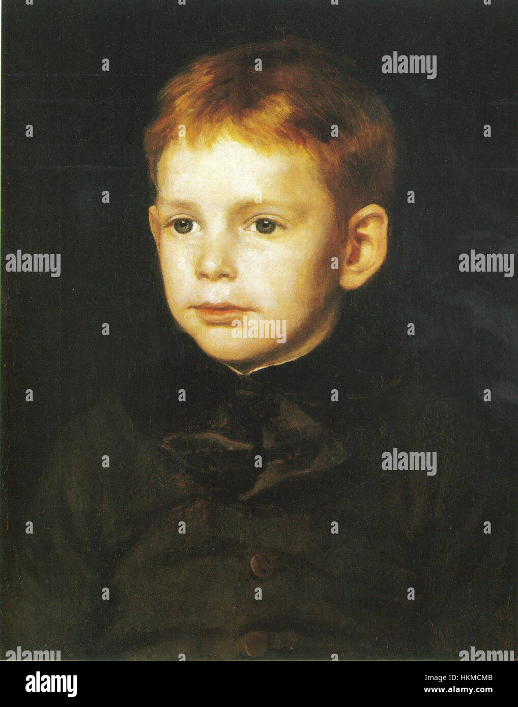 Il ritratto Arbo-Portrett av Harald Platou è un significativo dipinto ad olio che cattura l'immagine di Harald Platou, mostrando la maestria dell'artista nella ritrattistica. È un bell'esempio di arte norvegese del XIX secolo. Foto Stock