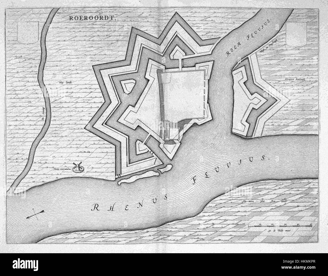 L'Atlas Beudeker-C9E10 è un pezzo cartografico storico, con mappe dettagliate che mostrano regioni come Roeroort. L'atlante rappresenta la complessa mappatura dei paesaggi europei del XVIII secolo. Foto Stock