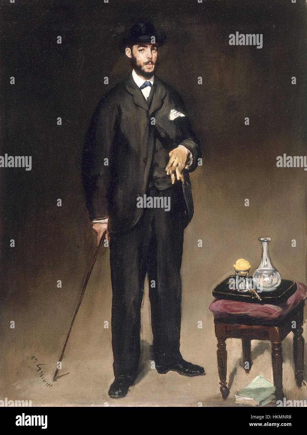 Edouard Manet, un artista francese noto per aver infranto le convenzioni tradizionali, si è concentrato sulla vita moderna nella sua opera, comprese scene della società parigina quotidiana, ed è considerato un precursore dell'impressionismo. Foto Stock