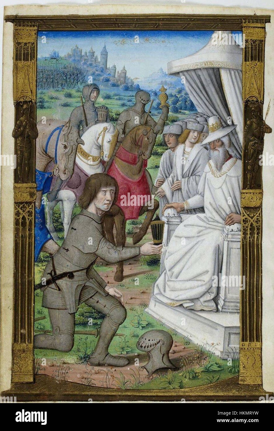 Questa opera d'arte intitolata "31v-Banaias" è un pezzo storico o classico, probabilmente esplorando temi di esperienza umana o natura. L'uso distintivo del colore e della composizione dell'artista può riflettere sia la profondità emotiva che l'abilità tecnica, caratteristica della pittura del XX secolo. Foto Stock
