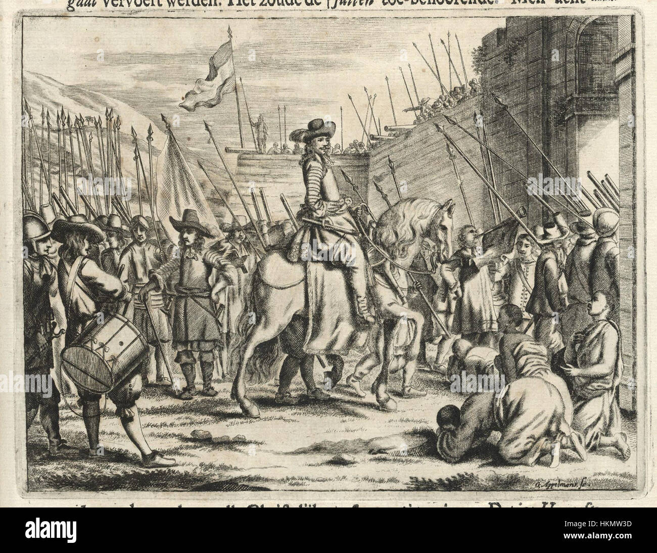 L'immagine raffigura l'arrivo di Rijklof van Goens a Cochin, un evento importante nella storia coloniale olandese in India, segnando un momento chiave nell'espansione della compagnia olandese delle Indie Orientali. Foto Stock