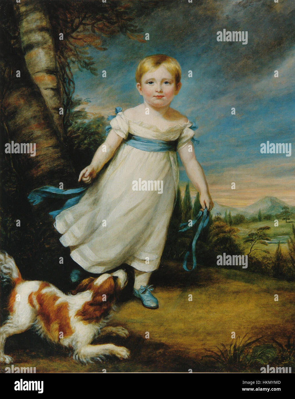 Questo primo ritratto di John Ruskin a tre anni e mezzo, dipinto da un artista sconosciuto, fornisce uno sguardo sull'infanzia del famoso scrittore e critico inglese del XIX secolo. Foto Stock