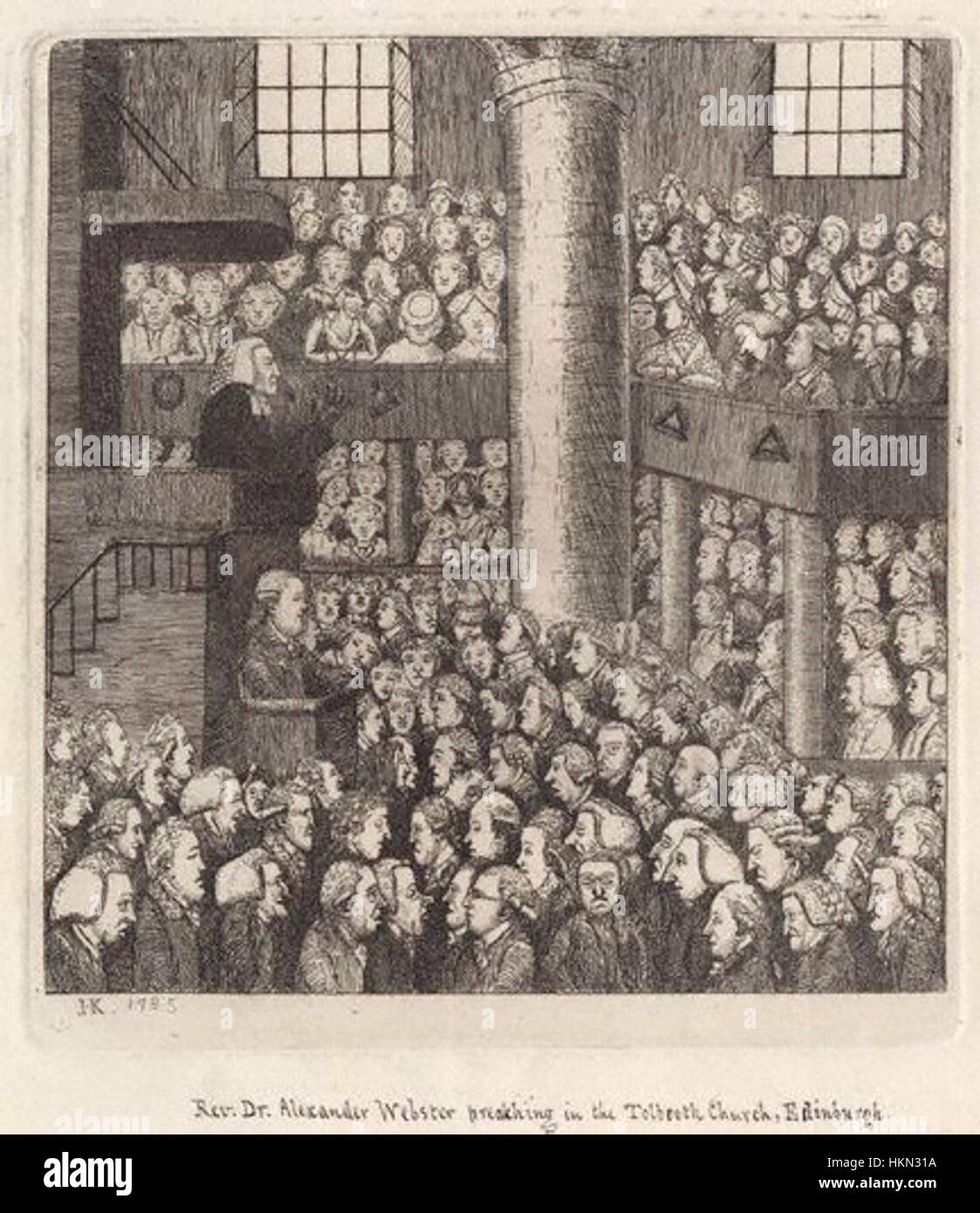 "Caricatura" di Alexander Webster è un ritratto satirico ed esagerato di un gruppo di individui, tipico del lavoro di Webster. Lo stile della caricatura mette in evidenza tratti sociali e fisici per un effetto umoristico, spesso prendendo in giro le norme sociali. Foto Stock