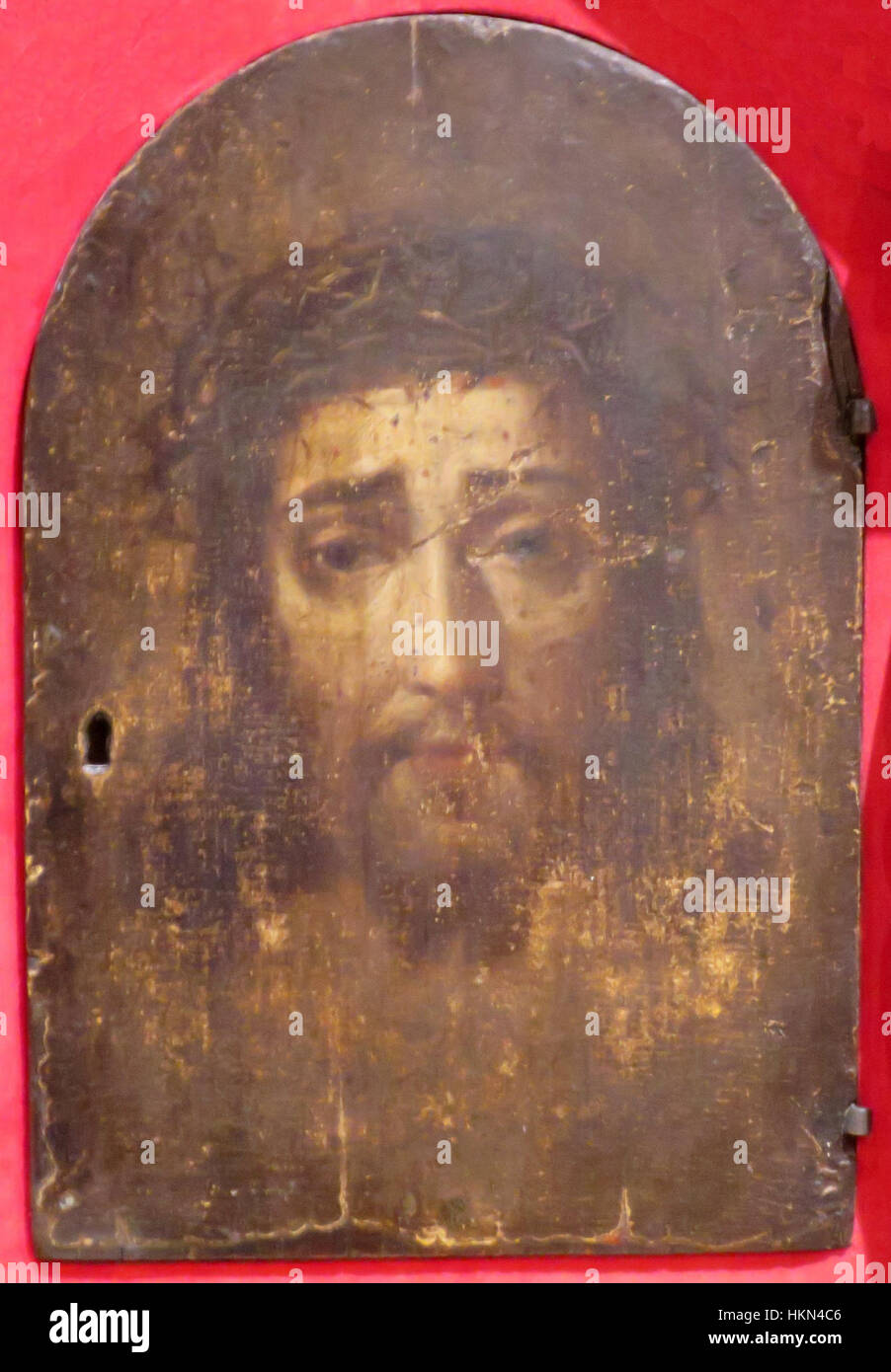 "Cristo", anonimo messicano la pittura ad olio su tela su legno, XVIII secolo, El Paso Museum of Art Foto Stock