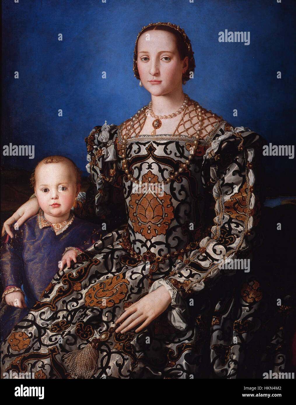 Angelo Bronzino - Eleonora di Toledo con il figlio Giovanni de' Medici - WGA3247 Foto Stock