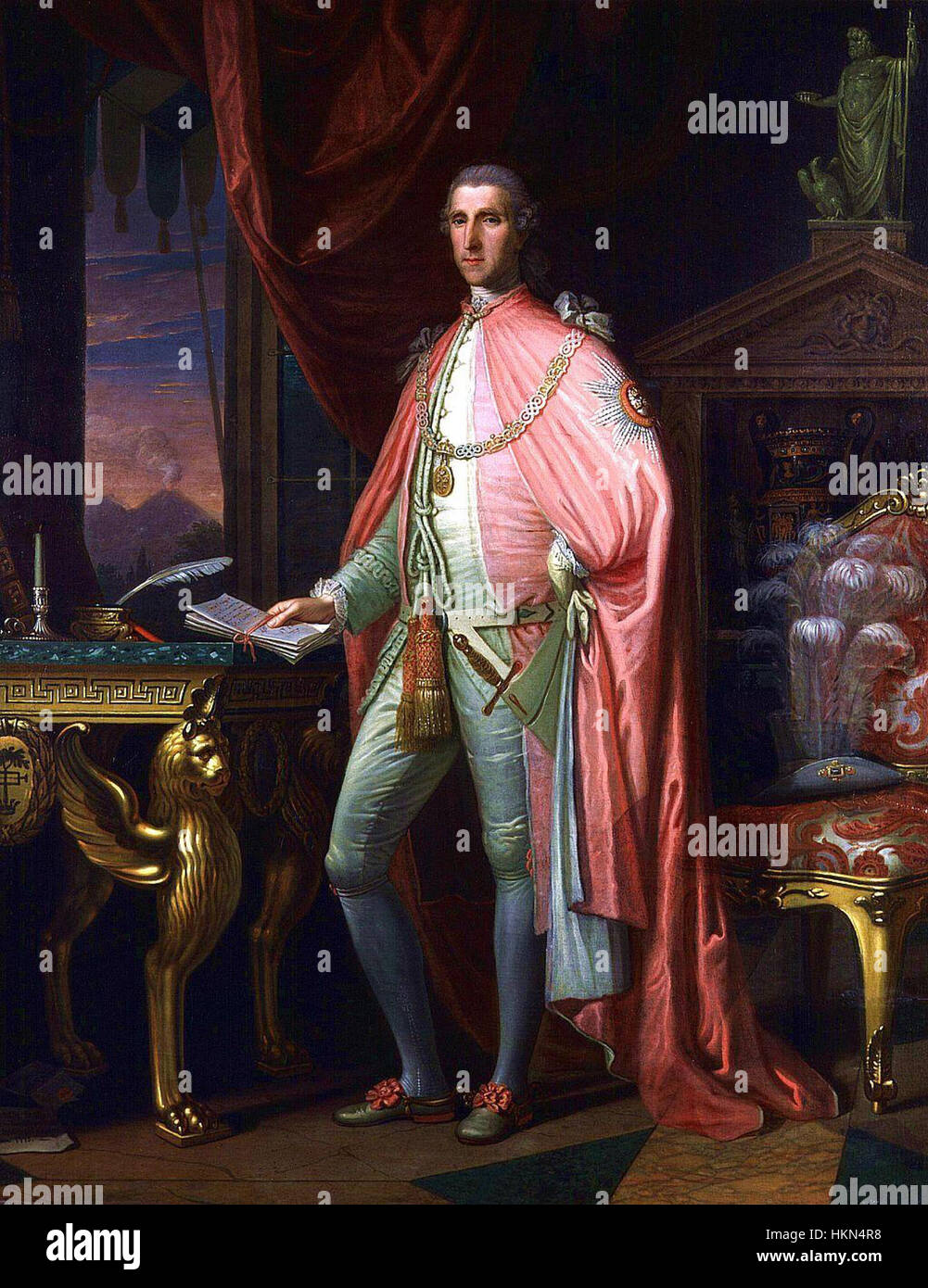 Sir William Hamilton nel 1775 porta David Allan 1730-1803 Foto Stock
