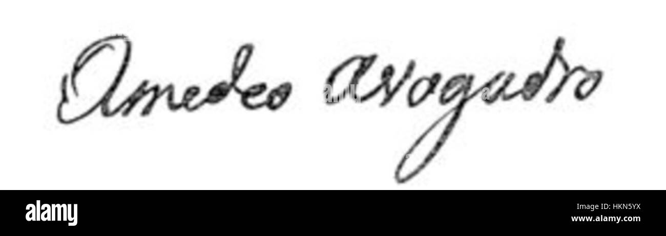 Avogadro-sig Foto Stock
