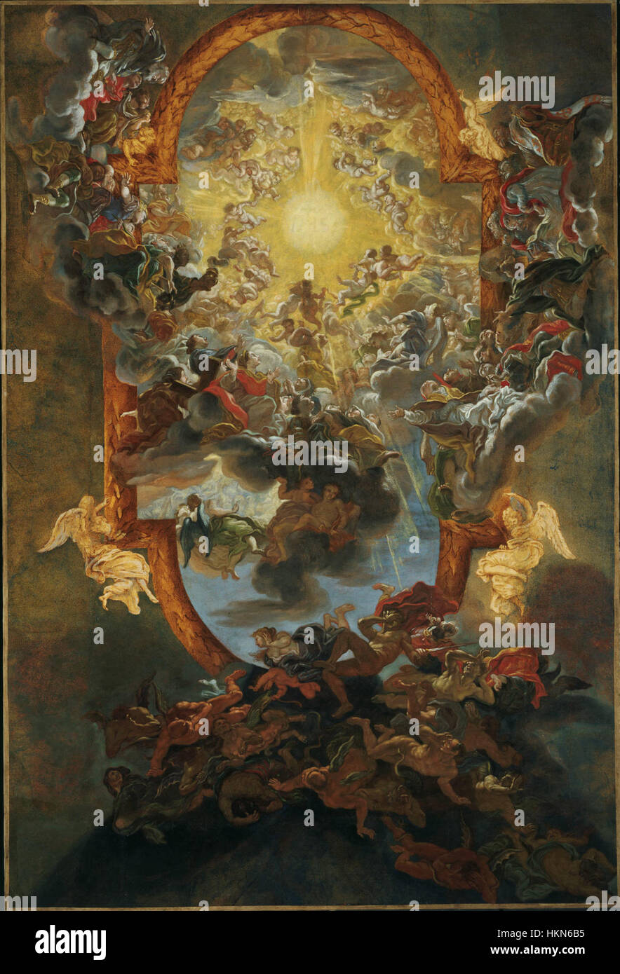 Baciccio, Il trionfo del nome di Gesù, 1676-79 Foto Stock