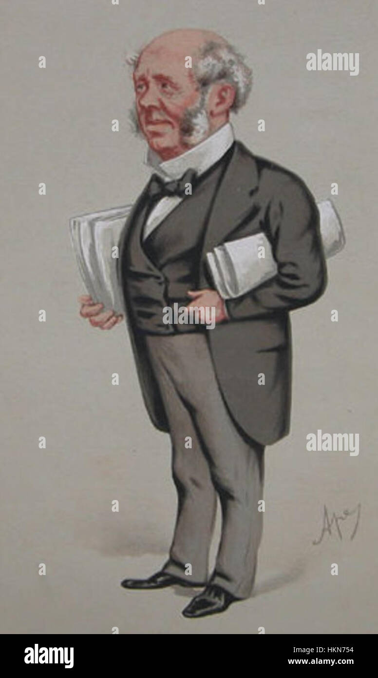 Questo ritratto del 1876 di Arthur FitzGerald Kinnaird, pubblicato su Vanity Fair, mostra il famoso aristocratico britannico in uno stile satirico. Il pezzo riflette l'arguzia e le tecniche caricaturali della pubblicazione. Foto Stock