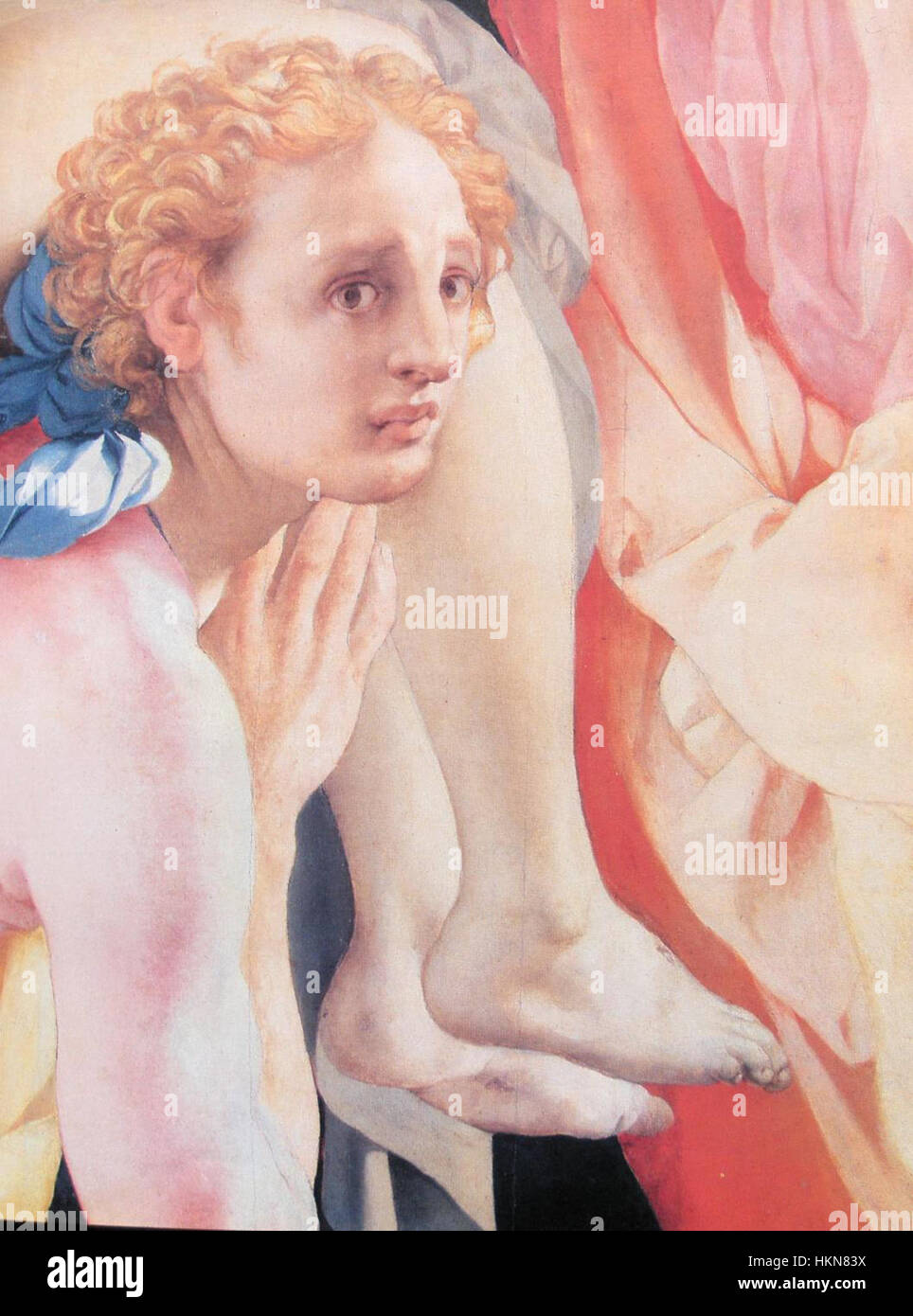 "3 un altro angelo" (3 un altro angelo) è un'opera d'arte contemplativa, che esplora i temi della spiritualità e della presenza divina, attraverso la raffigurazione di un angelo in un ambiente etereo. Foto Stock