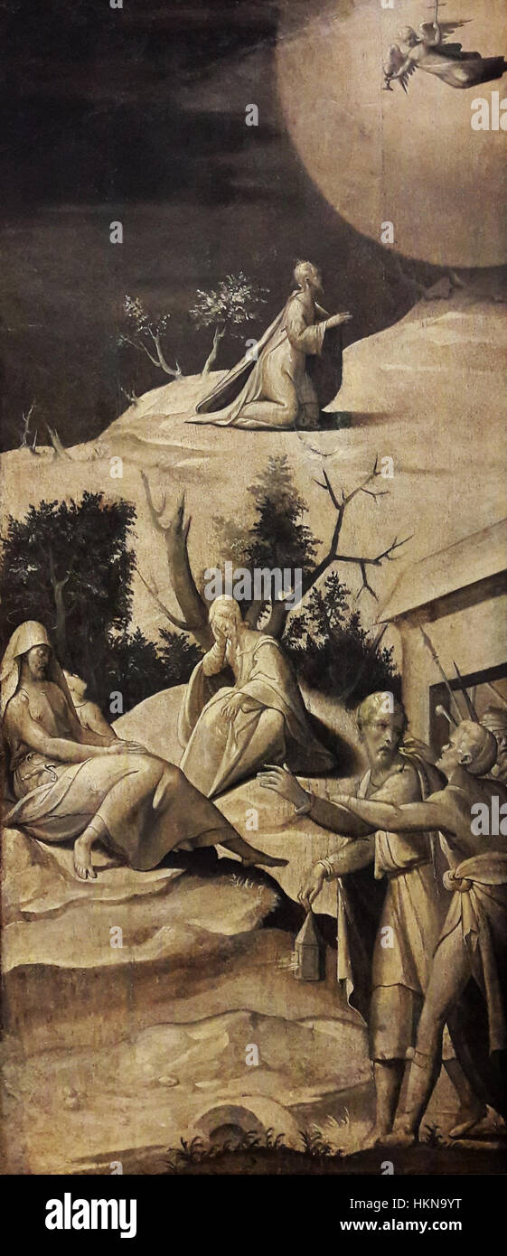 "Agonia nel giardino", un dipinto di Weerdt, raffigura Cristo nel giardino del Getsemani, mostrando un'intensa agitazione emotiva mentre contempla il suo destino prima della crocifissione. Foto Stock