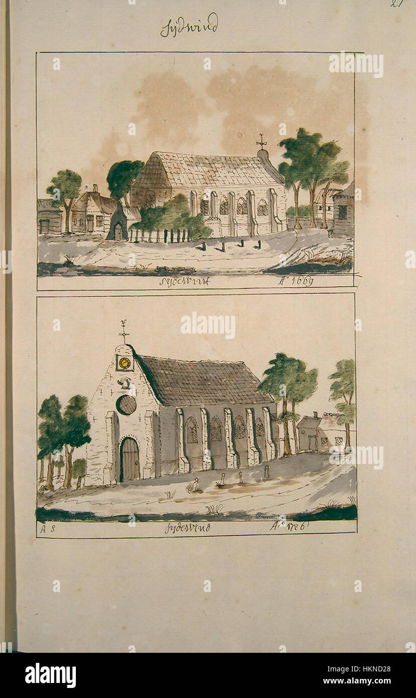 Questa mappa della serie Atlas Schoemaker raffigura il villaggio di Zijdewind nell'Olanda settentrionale, fornendo una visione dettagliata della geografia della regione all'inizio del XVIII secolo. La mappa fa parte di una collezione storica incentrata sui territori olandesi. Foto Stock