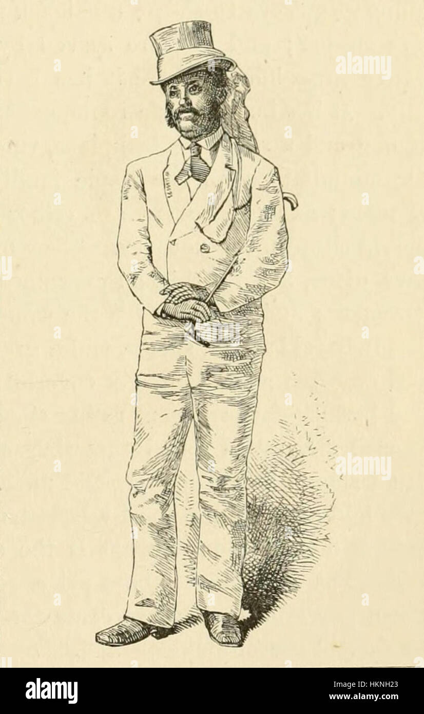 Un capo di Hawaiian illustrazione, c. 1870s Foto Stock