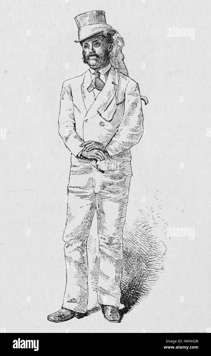 Un capo di Hawaiian illustrazione, c. 1870 BW Foto Stock