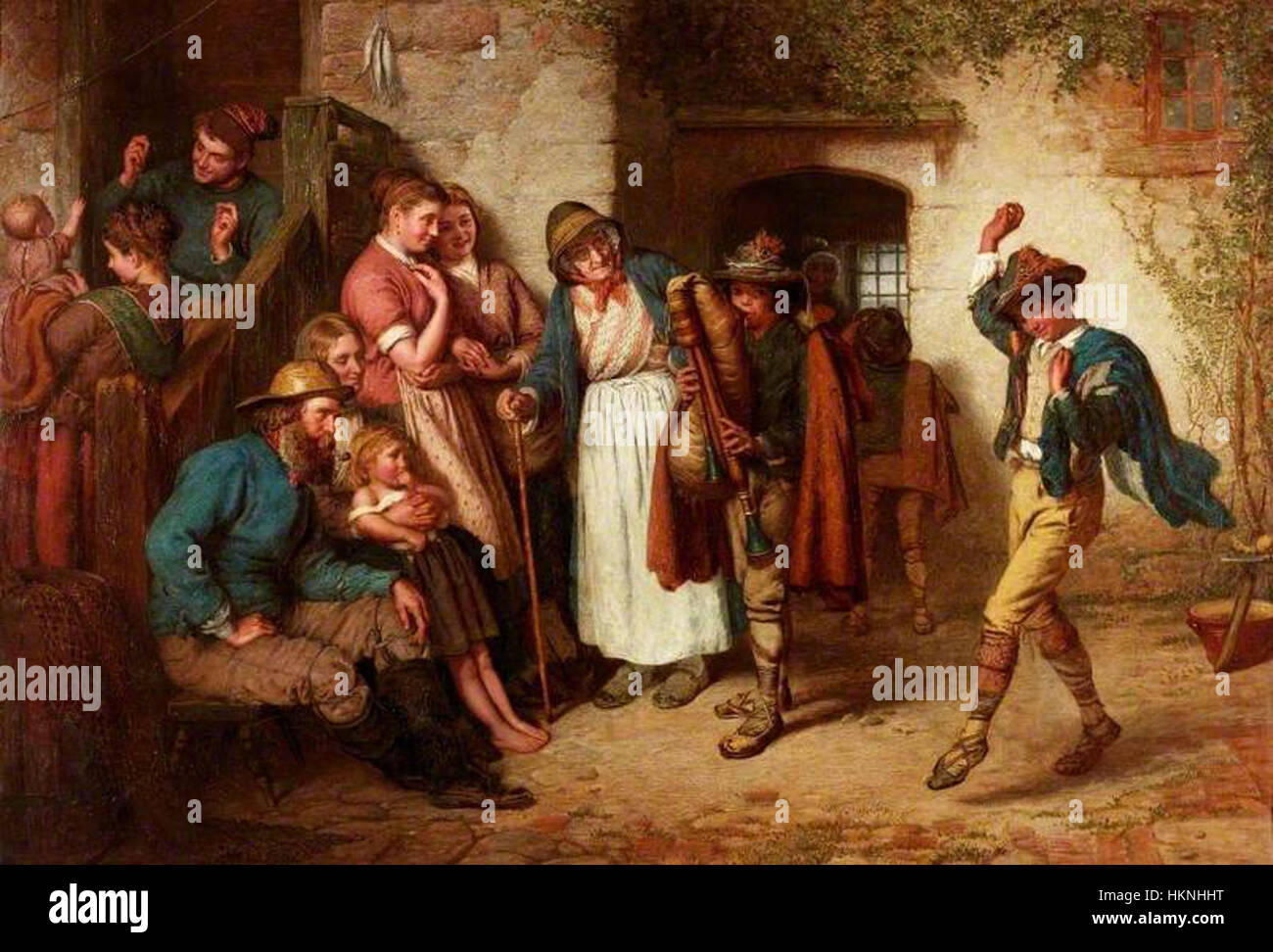 Un dipinto intitolato "A Foreign Invasion" di H. H. H. Emmerson, raffigurante una scena militare storica. L'opera cattura l'intensità e il dramma di un'invasione straniera, con soldati e immagini di battaglia in uno stile artistico tradizionale, offrendo informazioni sulla guerra e sui conflitti nell'arte storica. Foto Stock