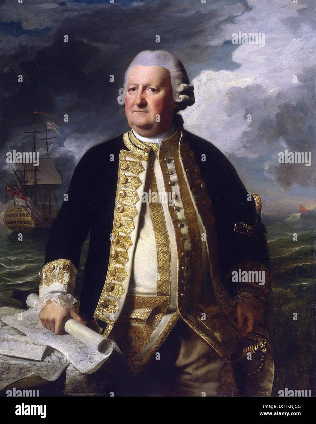 Admiral Clark Cresent (1712 - ca 1785), da John Singleton Copley Foto Stock