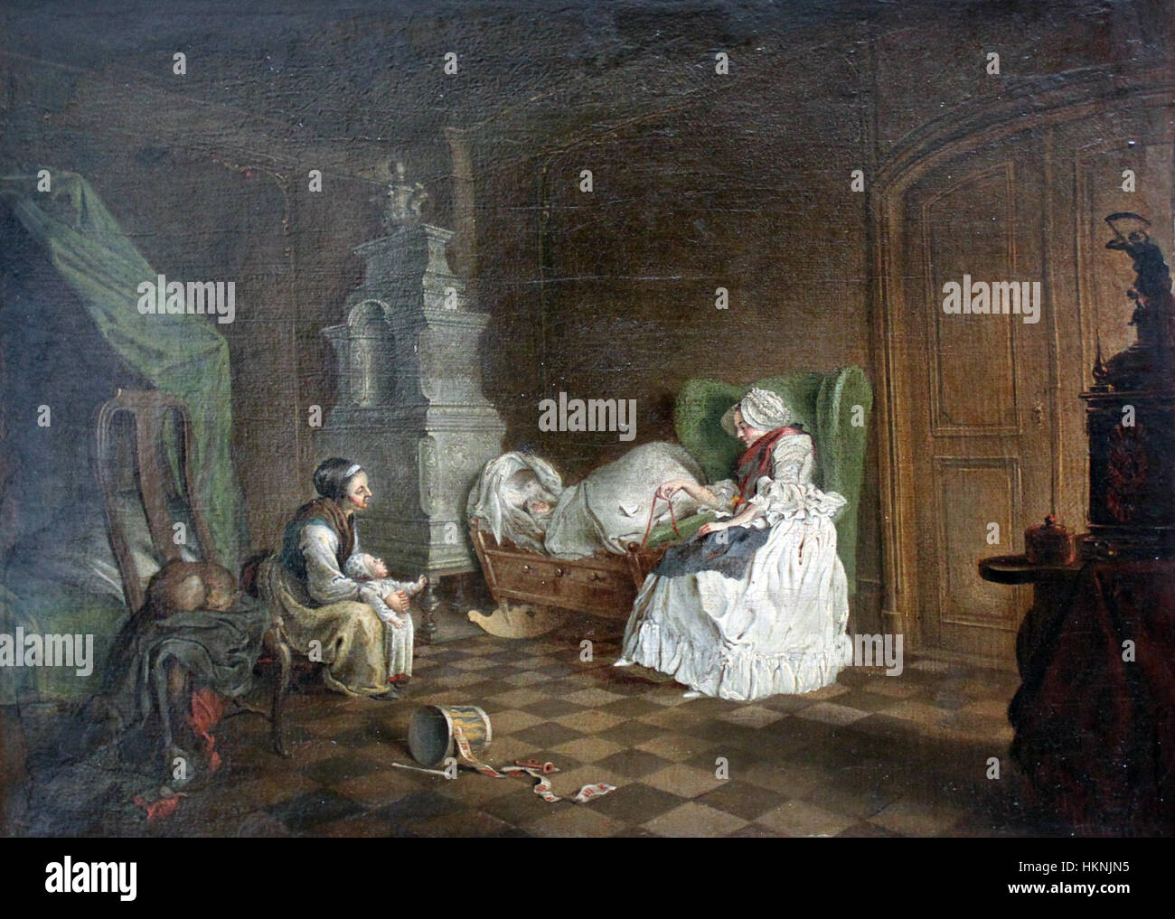 1763 Chodowiecki Familienszene anagoria Foto Stock