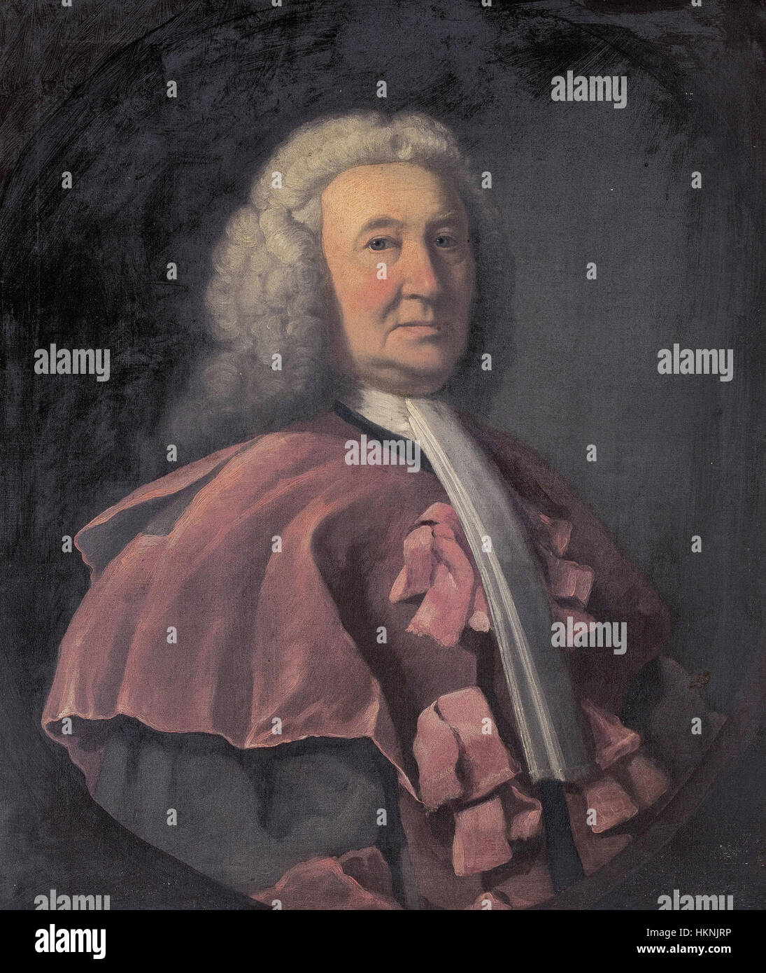 Il ritratto di William Millar di Andrew MacDougall, Lord Bankton, dal 1685 al 1760, mostra la figura distinta in un contesto storico. Il dipinto ad olio enfatizza il costume d'epoca e la statura nobile, riflettendo le tecniche di ritrattistica del XVIII secolo. Foto Stock
