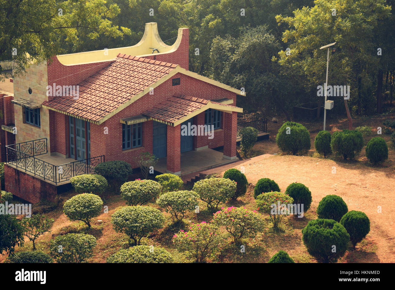 Natura circondato House, INDIA Foto Stock