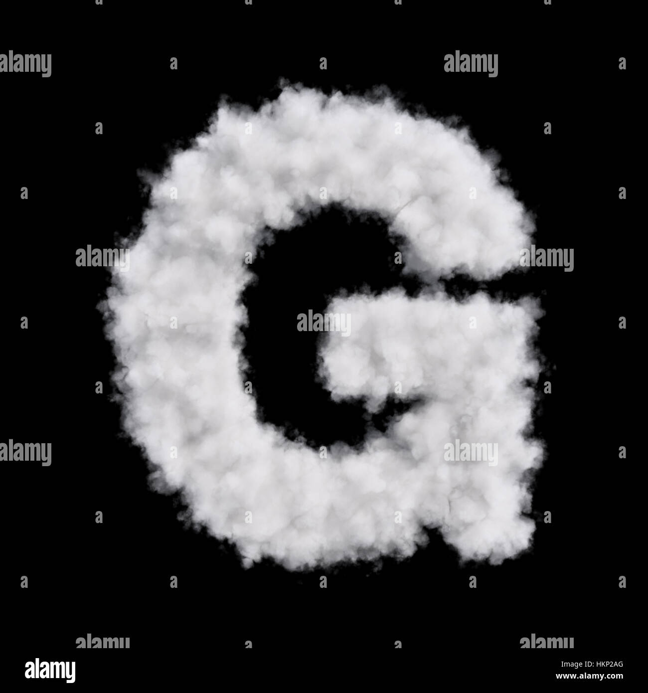 Lettera Maiuscola G Font Della Nuvola Bianca Forma Nuvoloso Alfabeto Il Rendering 3d Illustrazione Isolato Su Sfondo Nero Foto Stock Alamy