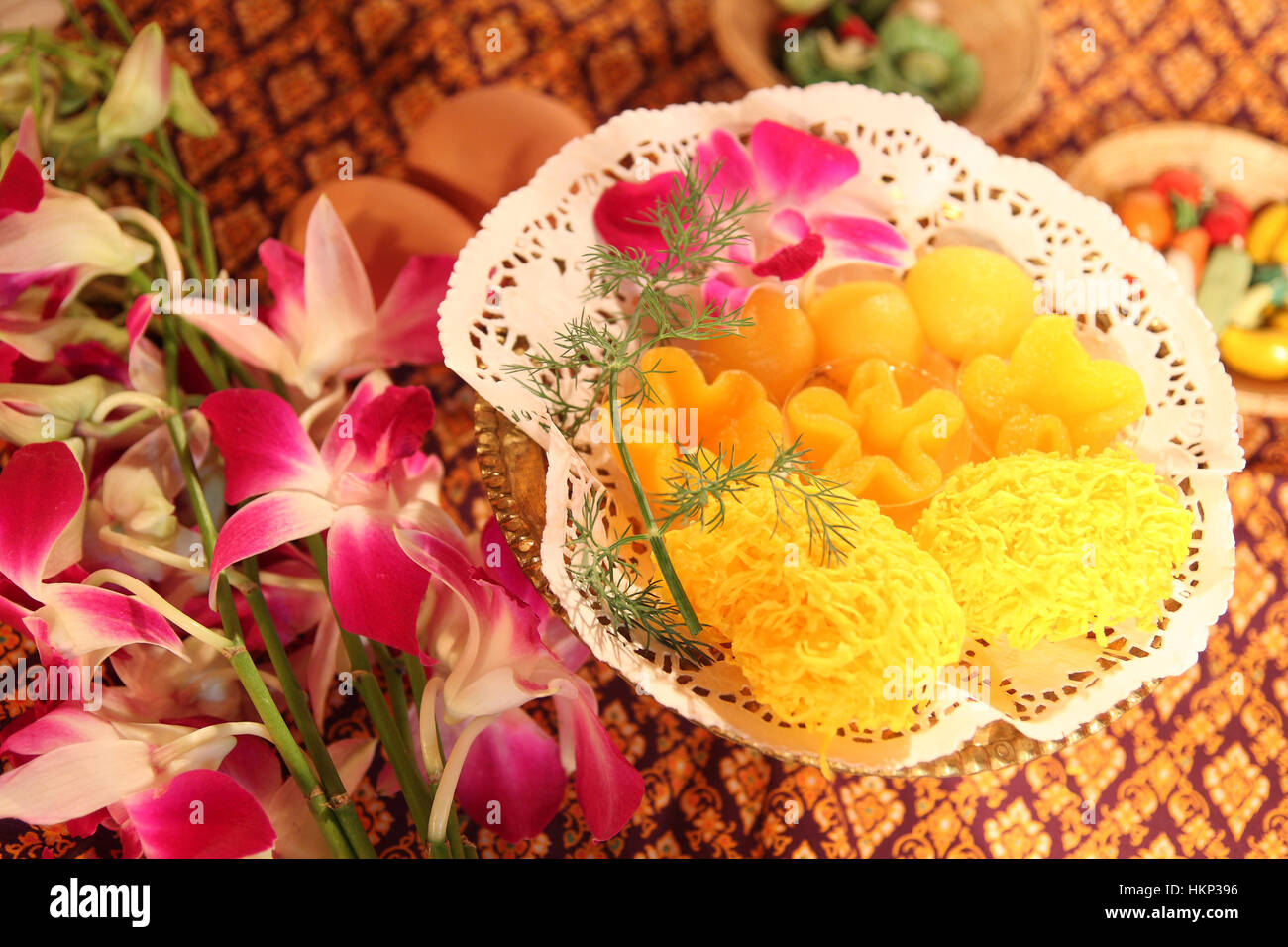 Tradizione Thai dessert Foto Stock