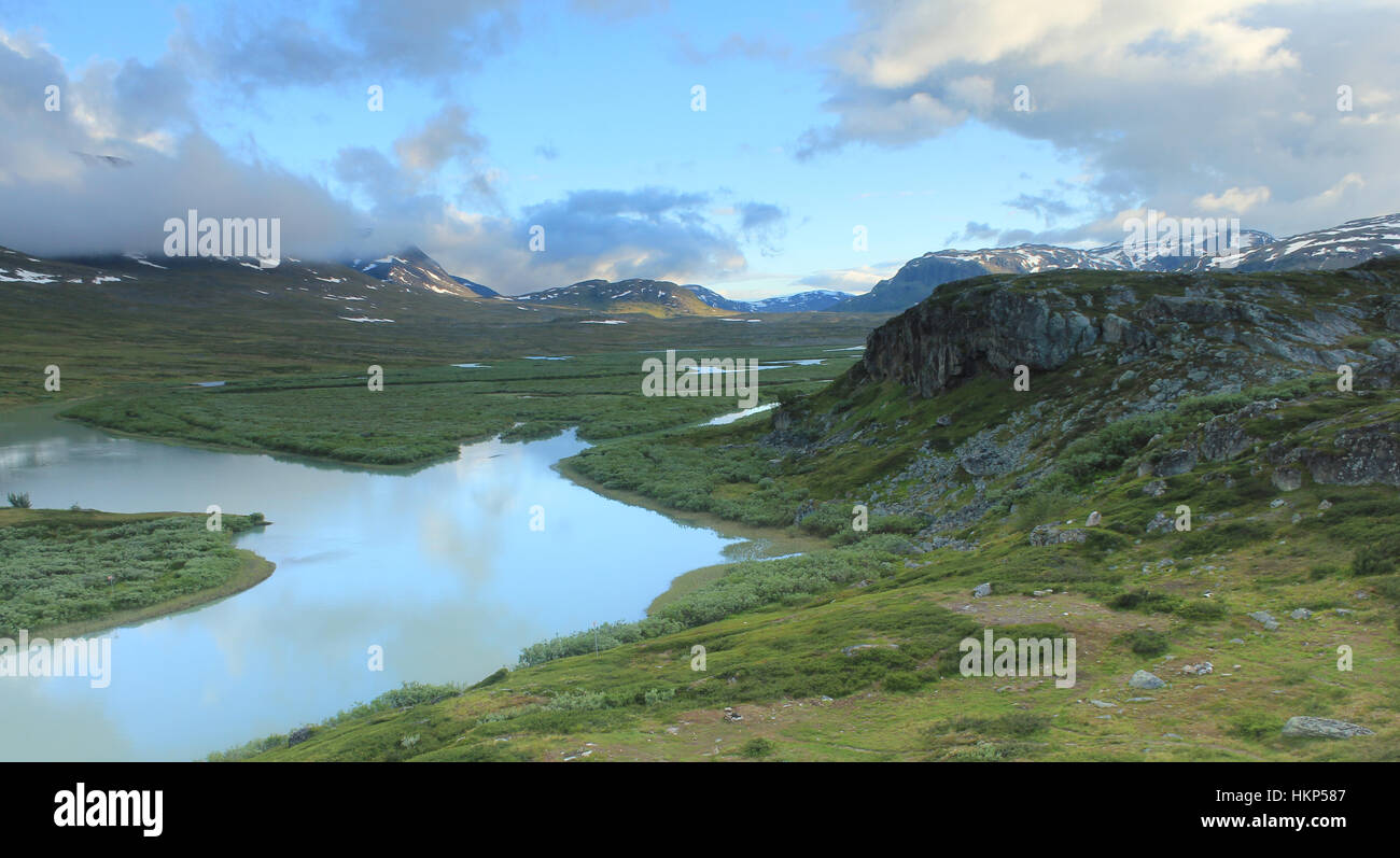 Kings Trail / Kungsleden Arctic Svezia, Alesjaure Foto Stock