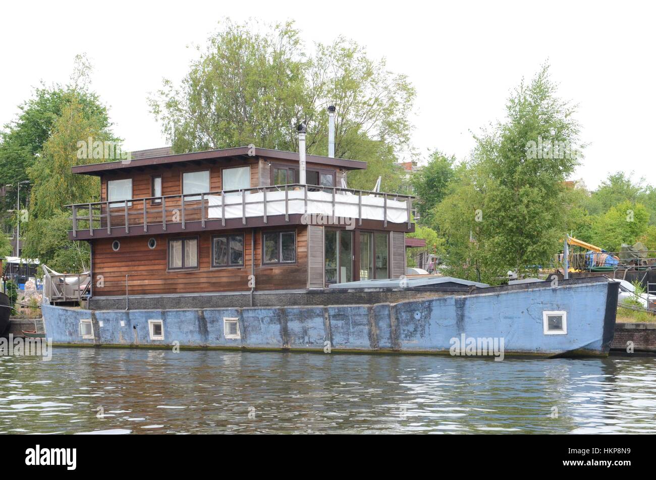 House Boat in Amsterdam Foto Stock