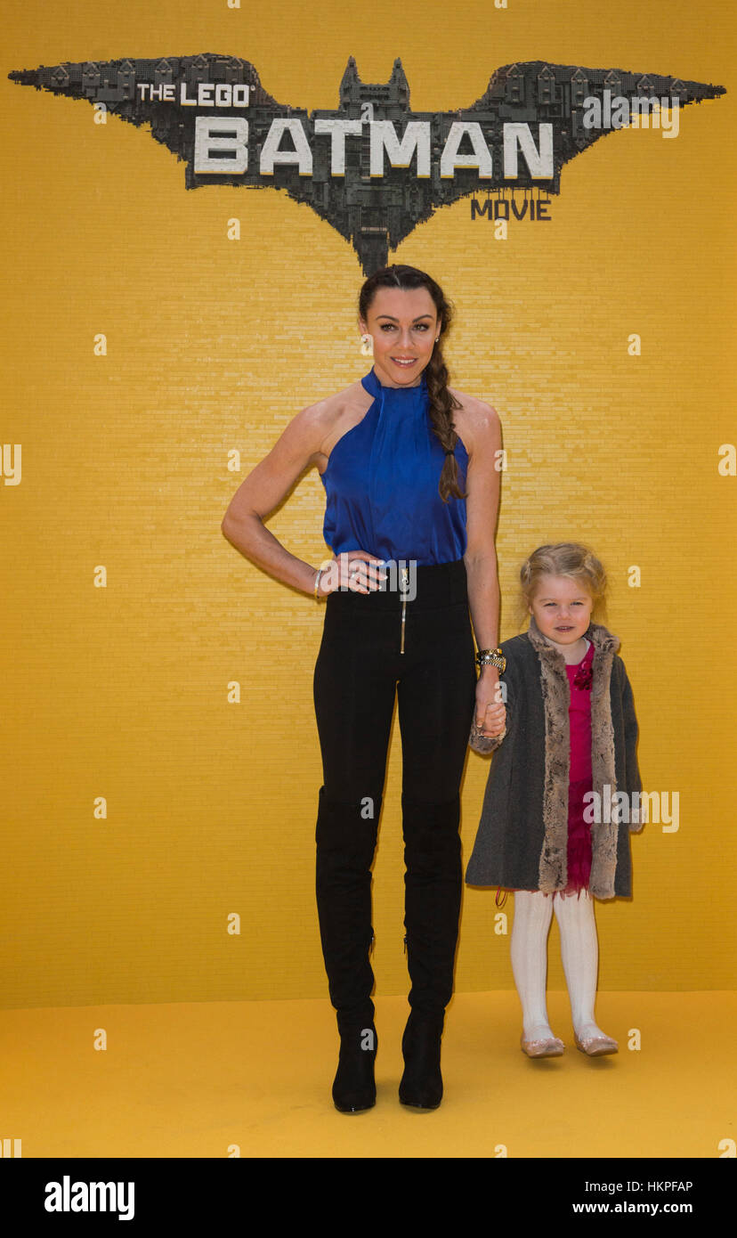 Londra, Regno Unito. Il 28 gennaio 2017. Michelle Heaton. Warner Bros Foto presenta una schermatura di Gala del LEGO Batman il filmato a Empire Cineworld in Leicester Square. Foto Stock