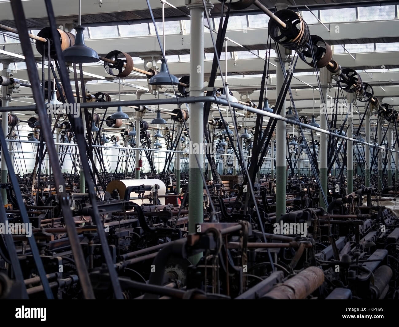 Una tessitura vittoriano museo del mulino nella contea di Lancastrian in Inghilterra Foto Stock