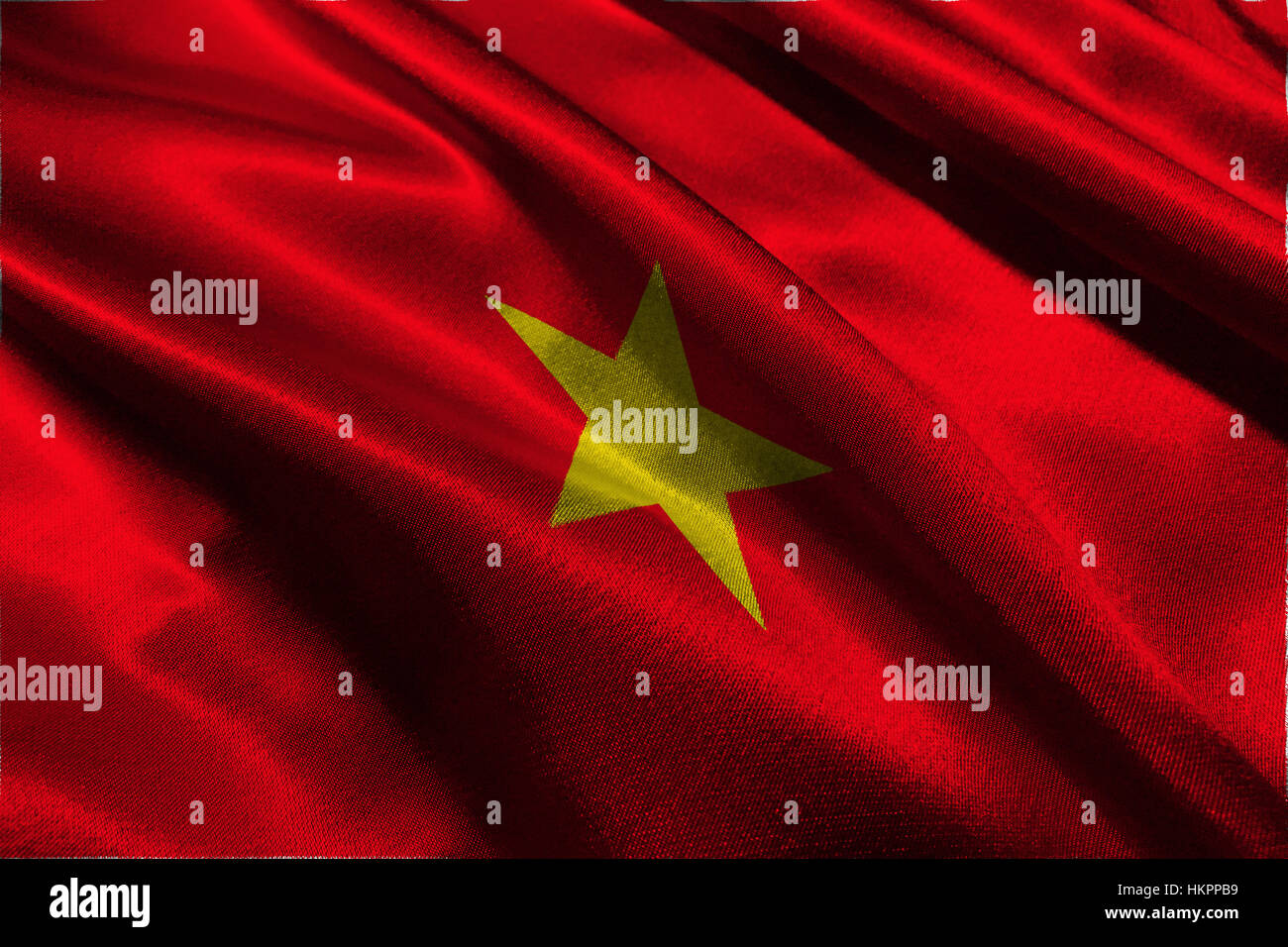 Il Vietnam bandiera ,Vietnam bandiera nazionale 3D illustrazione simbolo. Foto Stock