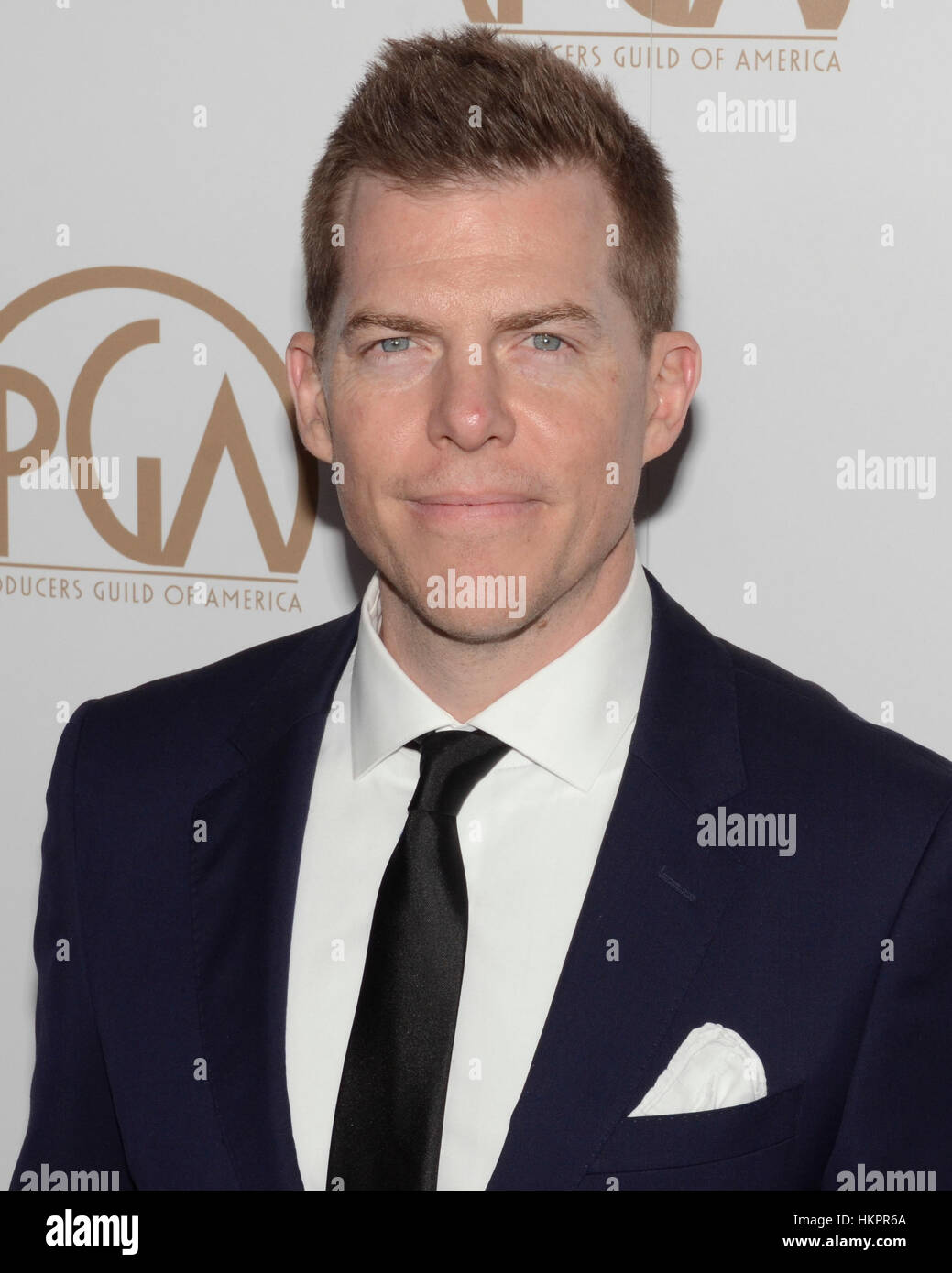 Kevin J. WALSH arriva al ventottesimo produttori annuale Guild Awards presso il Beverly Hilton Hotel di Beverly Hills, la California il 28 gennaio 2017. Foto Stock