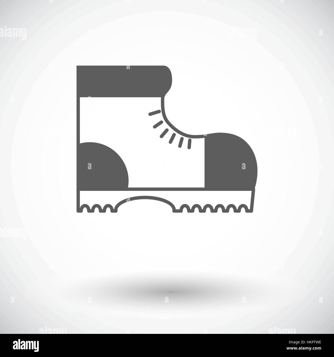 Scarpe da escursionismo. Singola icona piatta su sfondo bianco. Illustrazione Vettoriale. Illustrazione Vettoriale