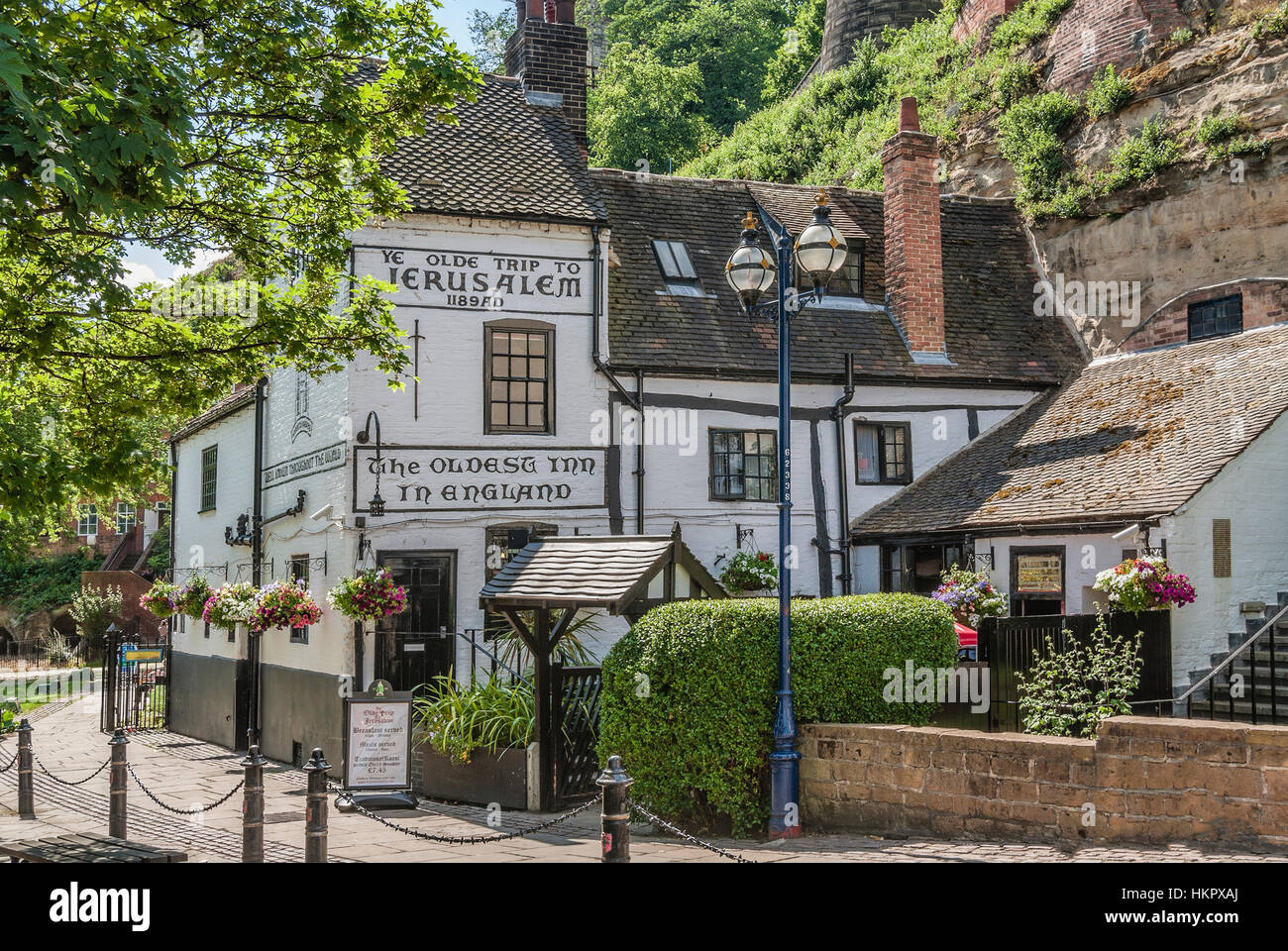 Ye Olde Trip to Jerusalem in Nottingham è uno dei 20 case pubbliche (compresi Ye Olde Salutation Inn e il Bell Inn anche in Nottingham) Foto Stock