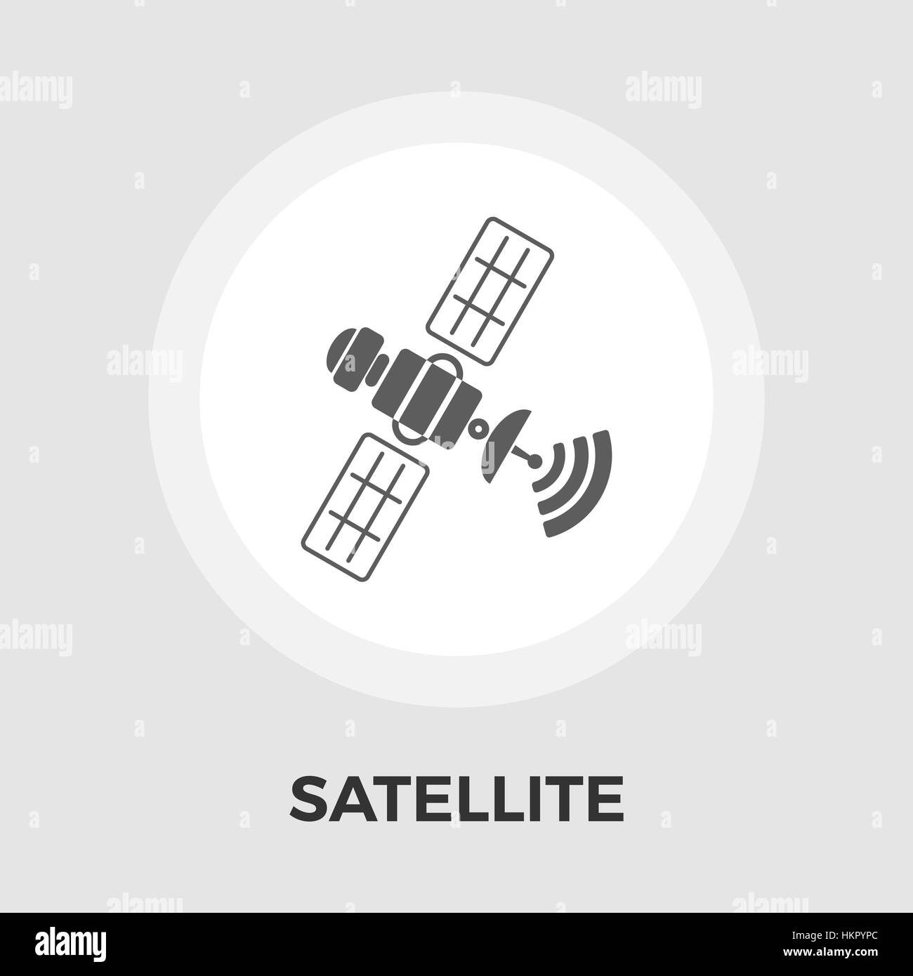 L'icona del satellite vettore. Icona piatta isolata su uno sfondo bianco. Modificabile file EPS. Illustrazione Vettoriale. Illustrazione Vettoriale