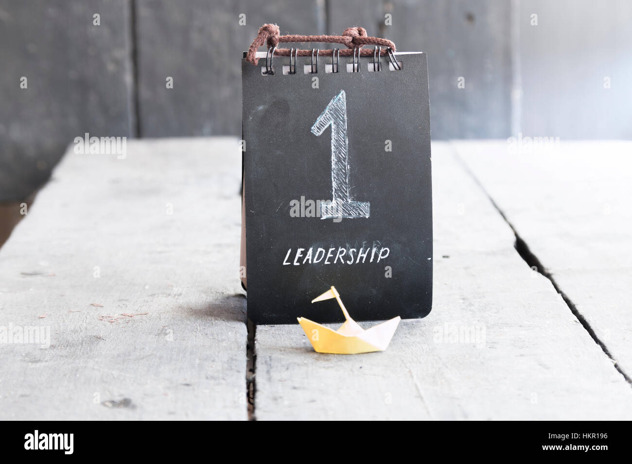 LEADERSHIP tag vintage, concetto di business Foto Stock