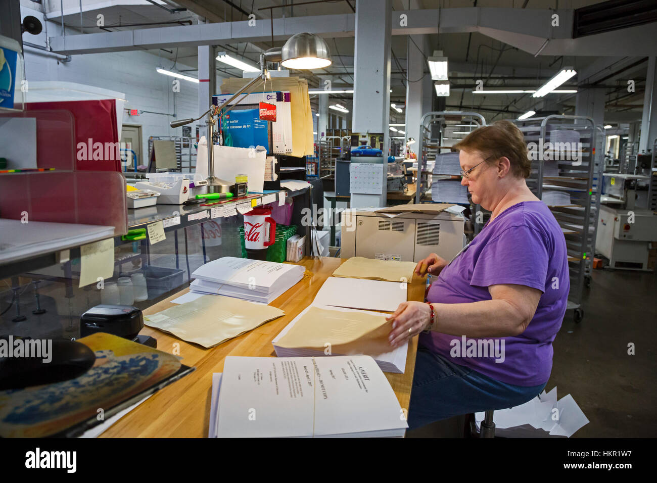 Louisville, Kentucky - American Printing House per i ciechi, che consente la stampa di libri in braille e di altri prodotti per i non vedenti. Foto Stock